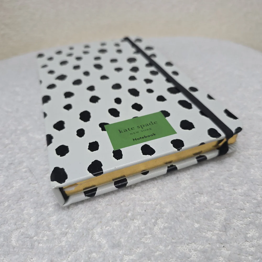 ♠️ Kate Spade Black And White Polka Dot Hardcover Lined Page Journal